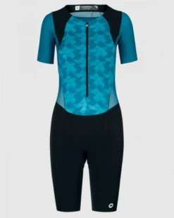 Assos - TRIATOR Women's Short-Sleeved Speedsuit - Adamant Blue - 2023