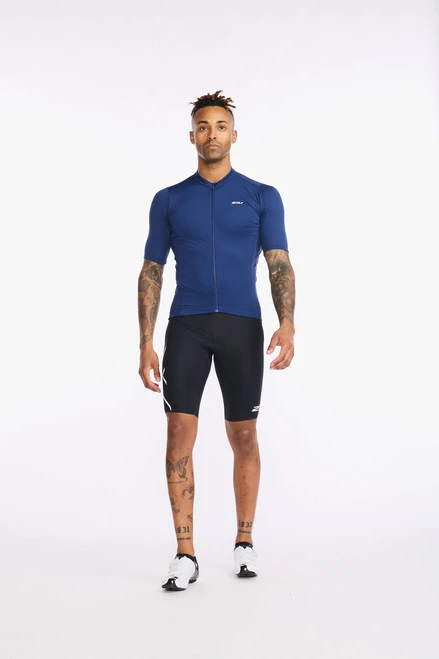 2XU - Aero Cycle Short Sleeve Jersey - Men's - Medieval/White Reflective - 2023 - Image 13