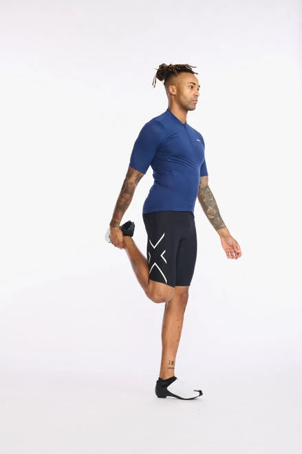 2XU - Aero Cycle Short Sleeve Jersey - Men's - Medieval/White Reflective - 2023 - Image 14