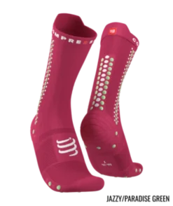 Compressport - Pro Racing Socks V4.0 Bike - Unisex - Fluo Blue/Primerose